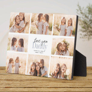 Plaque Photo Custom Love You Papa Fête des pères Photo Collage