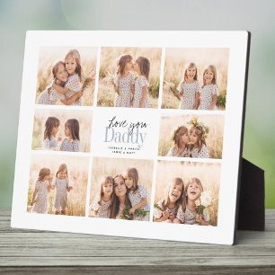 Plaque Photo Custom Love You Papa Fête des pères Photo Collage