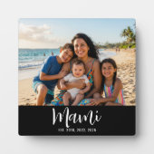 Plaque Photo Custom Mami Established Modern Script Photo (Devant)