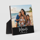 Plaque Photo Custom Mami Established Modern Script Photo (Recto)