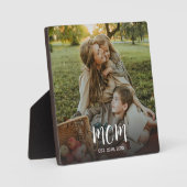Plaque Photo Custom Mom Established Est Fun Modern Script Photo (Recto)