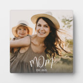 Plaque Photo Custom Mom Established Modern Script Photo (Devant)