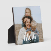 Plaque Photo Custom Mom Established Modern Script Photo (Recto)