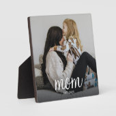 Plaque Photo Custom Mom Established Modern Script Photo (Recto)