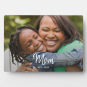 Plaque Photo Custom Mom Established Modern Script Photo (Devant)