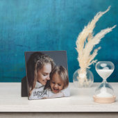 Plaque Photo Custom Mom Established Modern Script Photo (Insitu)