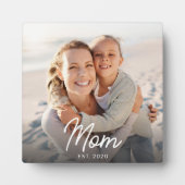 Plaque Photo Custom Mom Established Modern Script Photo (Devant)