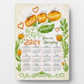 Plaque Photo Custom Name Motivational 2023 Calendar (Devant)