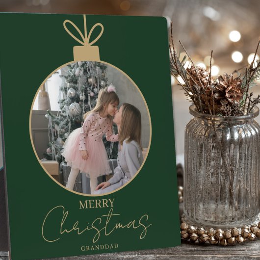 Plaque Photo custom photo collage Merry Christmas bauble