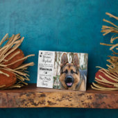 Plaque Photo Custom Photo German Shepherd Memorial (Côté)