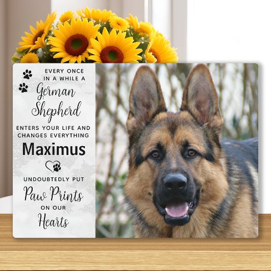 Plaque Photo Custom Photo German Shepherd Memorial