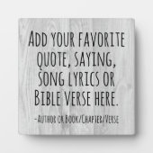 Plaque Photo Custom Quote Saying Bible Verse Personalized Gift (Devant)