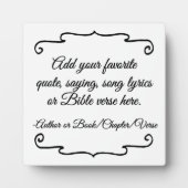 Plaque Photo Custom Quote Saying Bible Verse Personalized Gift (Devant)