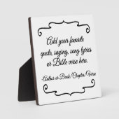 Plaque Photo Custom Quote Saying Bible Verse Personalized Gift (Recto)
