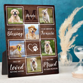 Plaque Photo Custom Rustic Wood Pet Memorial 6 Photo Collage