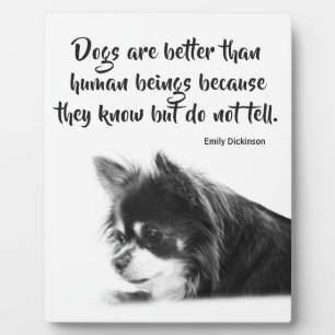 Plaque Photo Customizable Dog & Emily Dickinson's Quote