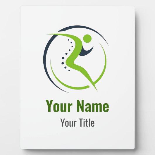 Plaque Photo Customizable physical therapist physio chiro (Devant)