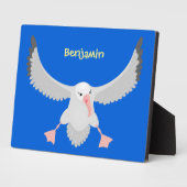 Plaque Photo Cute albatross bird flying cartoon illustration (Côté)