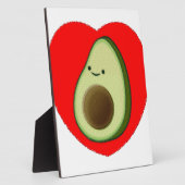 Plaque Photo Cute Avocado Dans Le Coeur Rouge (Côté)