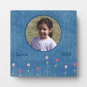 Plaque Photo Cute Blue Jeans Fleurs Modèle photo (Devant)