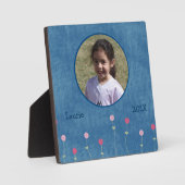 Plaque Photo Cute Blue Jeans Fleurs Modèle photo (Recto)