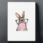 Plaque Photo Cute Bunny Glasses Bubblegum Easter Day Girls Kids<br><div class="desc">Cute Bunny Glasses Bubblegum Easter Day Girls Kids Boys T-Shirt</div>