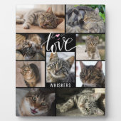 Plaque Photo Cute Cat 9 Photo Collage LOVE Nom (Devant)