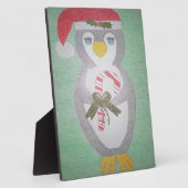 Plaque Photo Cute Christmas Penguin (Côté)