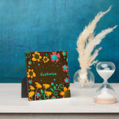 Plaque Photo Cute Daisy Jaune Fun Floral Whimsical Customisé (Insitu)