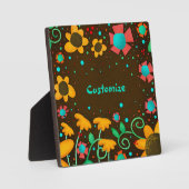 Plaque Photo Cute Daisy Jaune Fun Floral Whimsical Customisé (Recto)