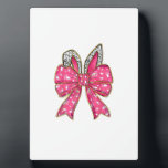 Plaque Photo Cute Easter Day Coquette Bow Bunny Rabbit Womens G<br><div class="desc">Cute Easter Day Coquette Bow Bunny Rabbit Womens Girls Kids T-Shirt</div>