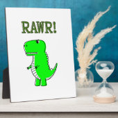 Plaque Photo Cute et en colère Rex RAWR (Côté)