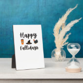 Plaque Photo Cute Fall season Happy Fallidays Thanksgiving Hall (Côté)