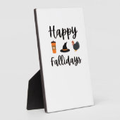 Plaque Photo Cute Fall season Happy Fallidays Thanksgiving Hall (Côté)