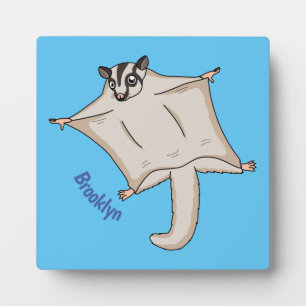 Plaque Photo Cute flying sugar glider cartoon illustration