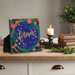 Plaque Photo Cute Fun Floral Forever Inspirivity Easel