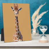 Plaque Photo Cute giraffe face (Côté)