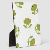 Plaque Photo Cute Green Frog Motif (Côté)