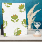 Plaque Photo Cute Green Frog Motif (Côté)