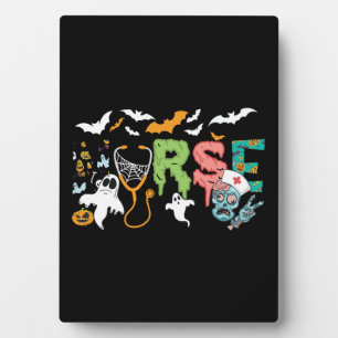 Plaque Photo Cute Halloween Nurse Nursing Zombie Halloween