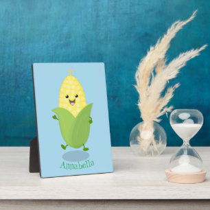 Plaque Photo Cute happy corn cartoon illustration