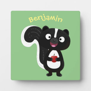 Plaque Photo Cute happy skunk cartoon illustration
