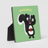 Plaque Photo Cute happy skunk cartoon illustration (Recto)