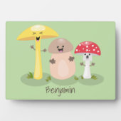 Plaque Photo Cute kawaii champignon champignon toadstool (Devant)