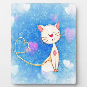Plaque Photo Cute Love Chat