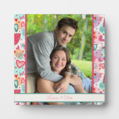 Plaque Photo Cute Love Hearts Photo Noms Customisés (Devant)