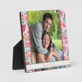 Plaque Photo Cute Love Hearts Photo Noms Customisés (Recto)