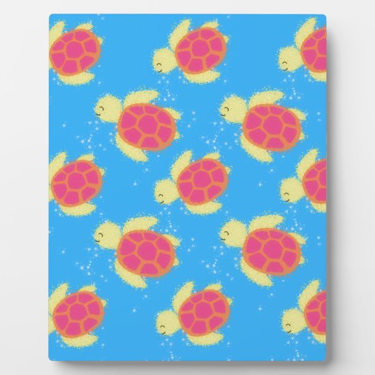 Plaque Photo Cute Motif de tortue de mer (Devant)