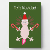 Plaque Photo Cute Noël Axolotl Custom (Devant)