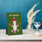 Plaque Photo Cute Noël Axolotl Custom (Côté)